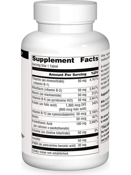 Source Naturals, Vitamin B-50 Complex, 50 mg, 50 tablets
