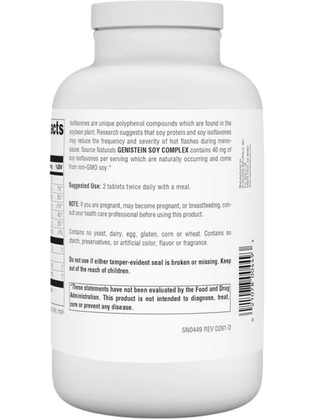 Source Naturals, Genistein Soy Complex, 240 Tablets