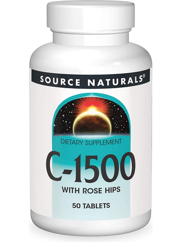 Source Naturals, C-1500 with Rose Hips 1500 mg, 50 tablets