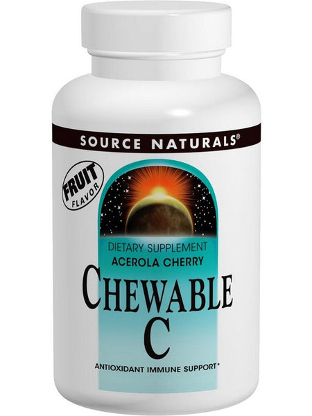 Source Naturals, Chewable C, Acerola Cherry 120 mg Fruit, 250 tablets