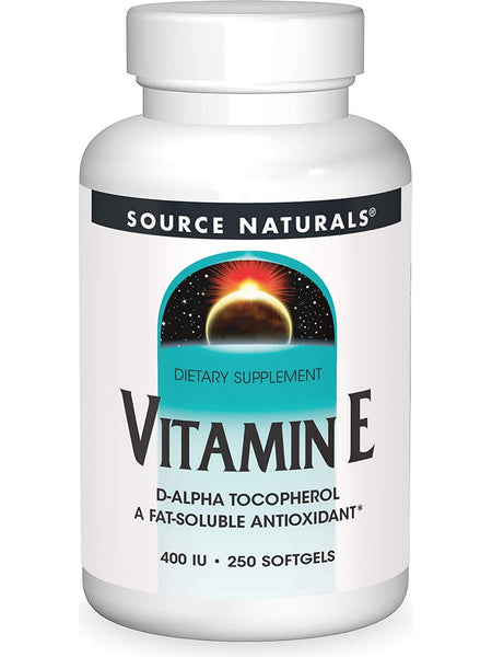 Source Naturals, Vitamin E 400 IU d-alpha Tocopherol, 250 softgels