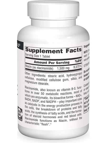 Source Naturals, Niacinamide B-3 1500 mg, 50 tablets