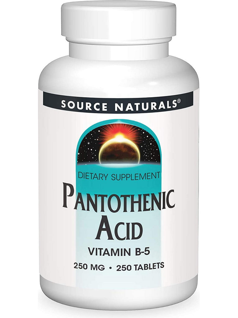 Source Naturals, Pantothenic Acid Vitamin B-5 250 mg, 250 tablets