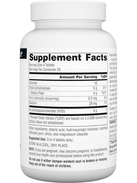 Source Naturals, FOS Fructooligosaccharides, 1000mg, 100 Tablets