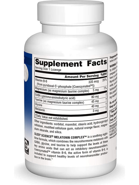 Source Naturals, Sleep Science® Melatonin Complex™ 3 mg, Orange, 100 lozenges