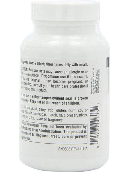 Source Naturals, Bee Pollen 500 mg, 250 tablets
