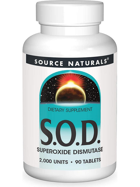 Source Naturals, S.O.D. Superoxide Dismutase 2000, 90 tablets