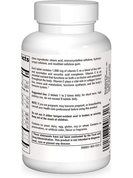 Source Naturals, Ultimate Ascorbate C™ 1000 mg, 50 tablets