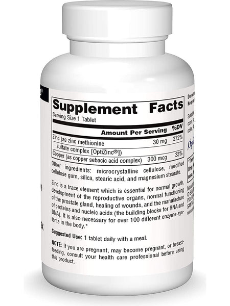 Source Naturals, OptiZinc, 30mg, 120 ct