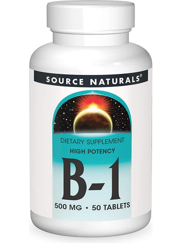 Source Naturals, B-1, High Potency 500 mg, 50 tablets