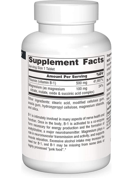 Source Naturals, B-1, High Potency 500 mg, 50 tablets