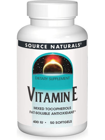 Source Naturals, Vitamin E 400 IU, Natural Mixed Tocopherols, 50 softgels
