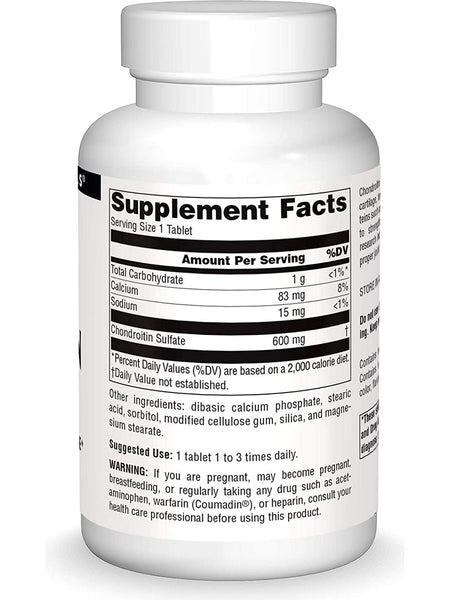 Source Naturals, Chondroitin Sulfate 600 mg, 120 tablets