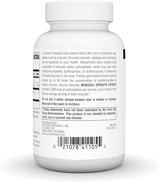 Source Naturals, Broccoli Sprouts Extract, 120 tablets