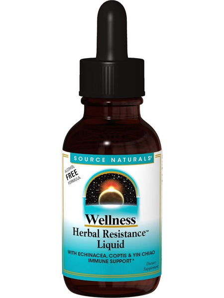 Source Naturals, Wellness Herbal Resistance liquid Alcohol Free, 4 oz