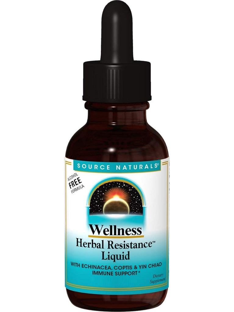 Source Naturals, Wellness Herbal Resistance liquid Alcohol Free, 8 oz