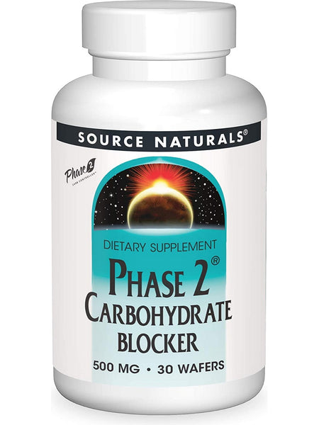 Source Naturals, Phase 2® Carbohydrate Blocker 500 mg, 30 wafers