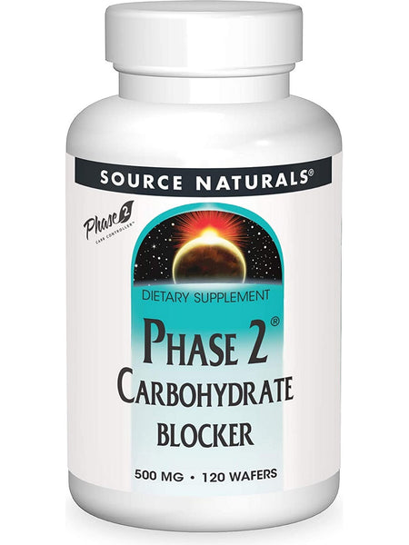 Source Naturals, Phase 2® Carbohydrate Blocker 500 mg, 120 wafers