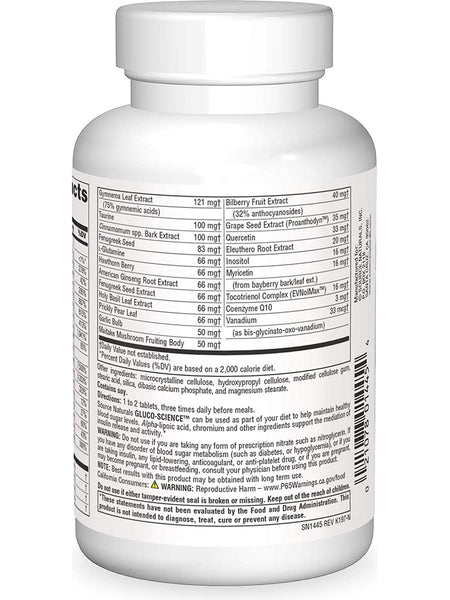 Source Naturals, Gluco-Science™, 60 tablets