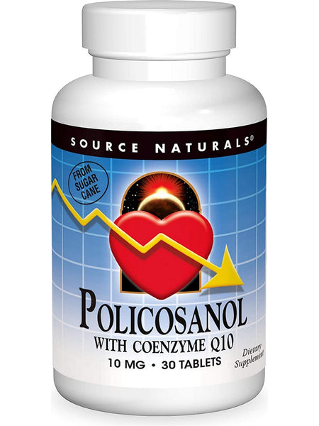 Source Naturals, Policosanol with Coenzyme Q10 10 mg, 30 tablets