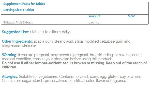 Source Naturals, Tribulus Extract, 750mg, 60 Tablets