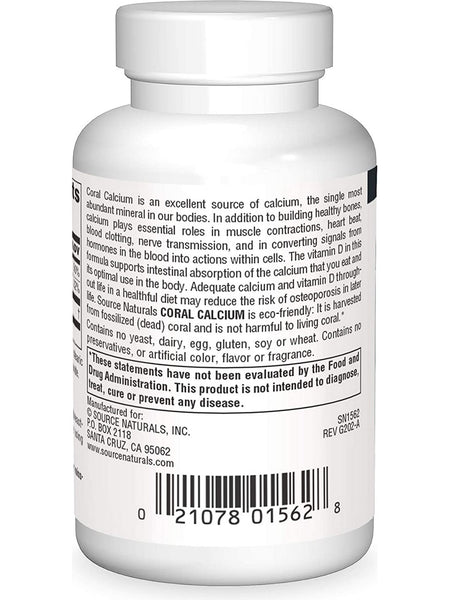 Source Naturals, Coral Calcium 600 mg, 60 tablets