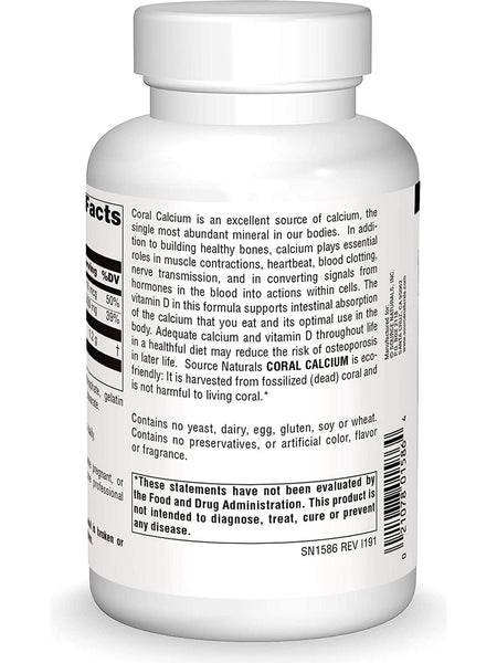 Source Naturals, Coral Calcium 600 mg, 240 capsules