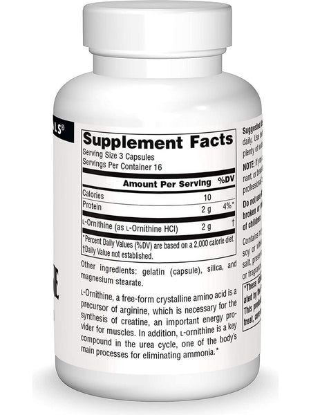 Source Naturals, L-Ornithine 667 mg, 50 capsules