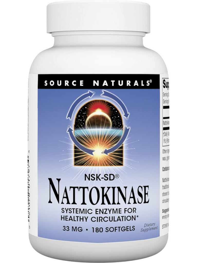 Source Naturals, Nattokinase, 33 mg, 180 Softgels