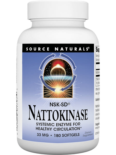 Source Naturals, Nattokinase, 33 mg, 180 Softgels