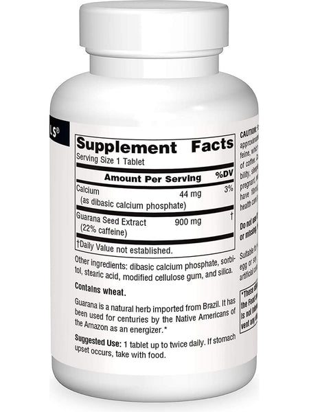 Source Naturals, Guarana Energizer™ 900 mg, 60 tablets