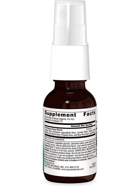 Source Naturals, Wellness Herbal Throat Spray™, 1 fl oz