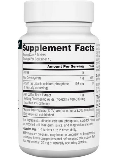 Source Naturals, Green Coffee Extract, 500 mg, 30 Tablets