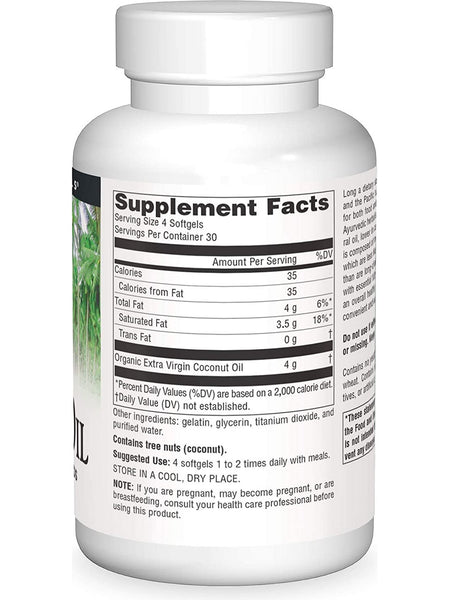 Source Naturals, Coconut Oil, Extra Virgin 1000 mg, 120 softgels