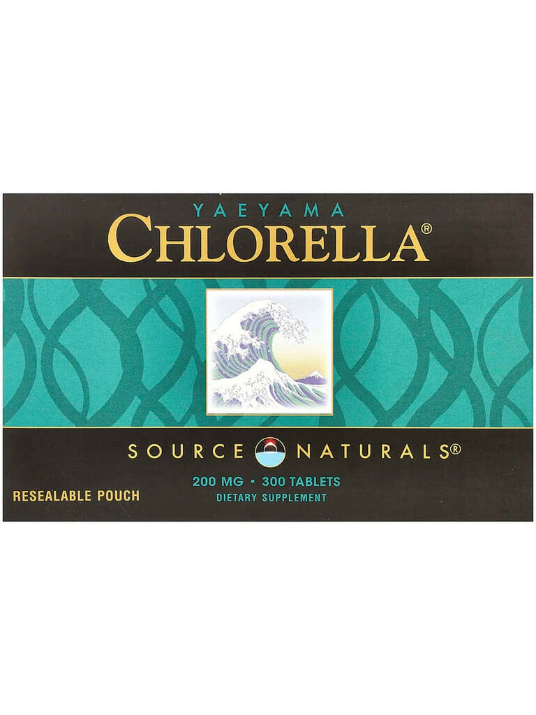 Source Naturals, Yaeyama Chlorella, Resealable Pouch, 200 mg, 300 Tablets