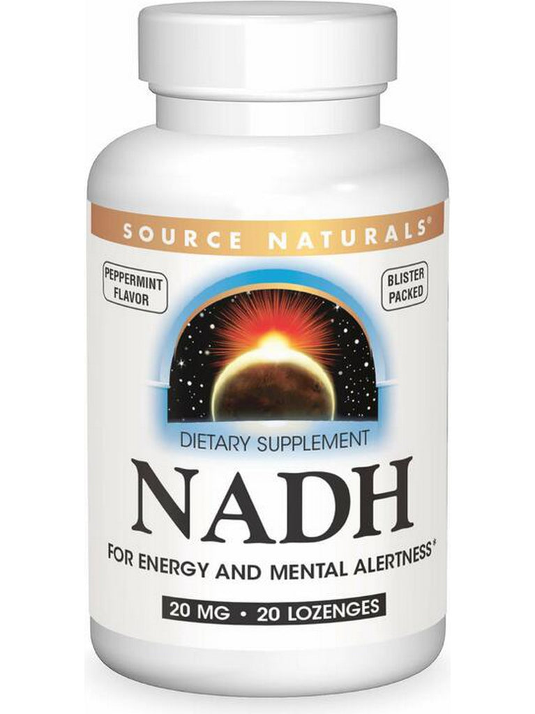 Source Naturals, NADH 20 mg, Peppermint, 20 lozenges