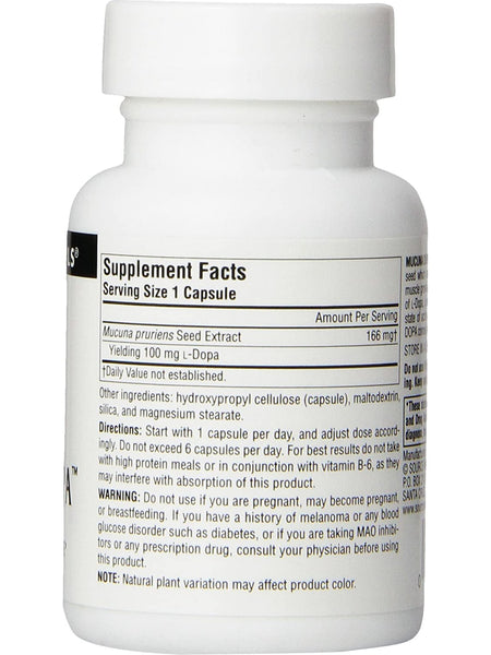 Source Naturals, Mucuna Dopa 100 mg, 60 capsules