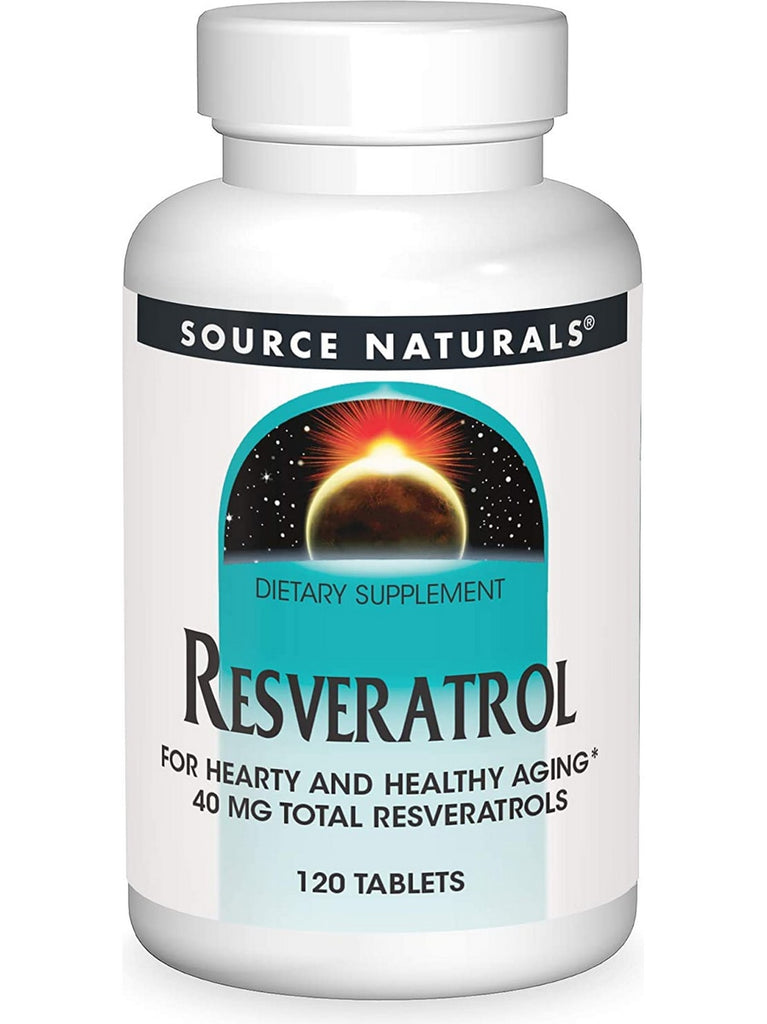 Source Naturals, Resveratrol 40 mg, Classic Label, 120 tablets