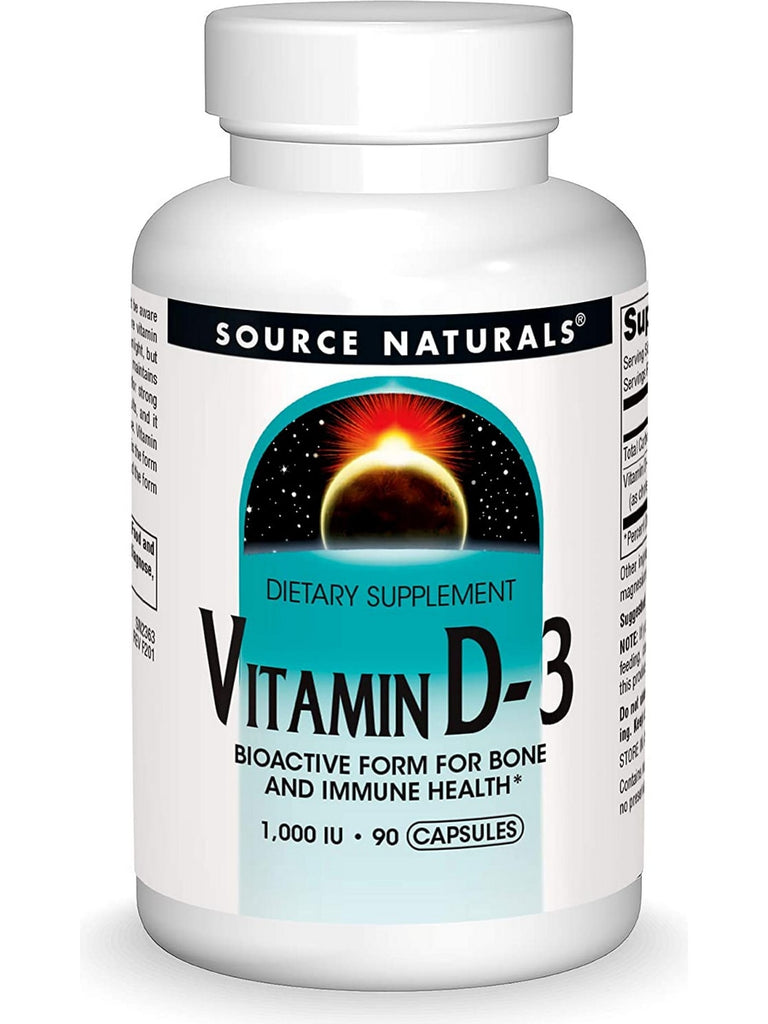 Source Naturals, Vitamin D-3 1000 IU, 90 capsules