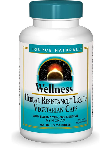 Source Naturals, Wellness Herbal Resistance Liquid Vegetarian Capsules, 60 ct