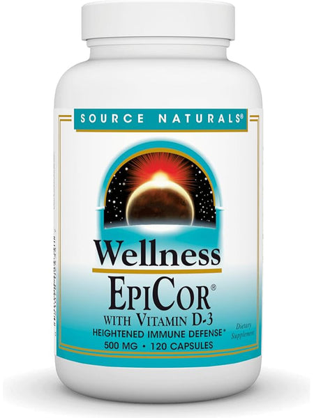 Source Naturals, Wellness EpiCor® with Vitamin D-3 500 mg, 120 capsules