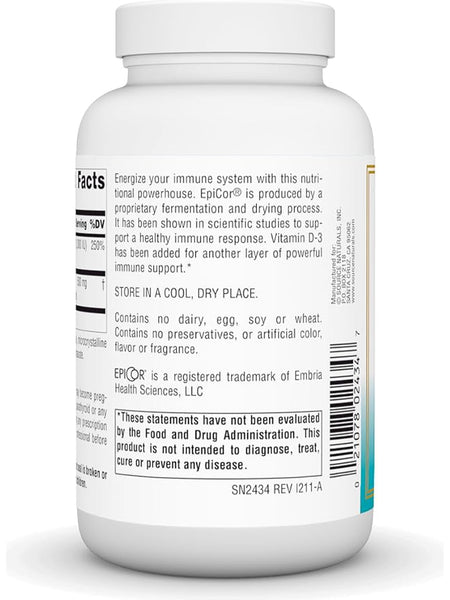 Source Naturals, Wellness EpiCor® with Vitamin D-3 500 mg, 120 capsules