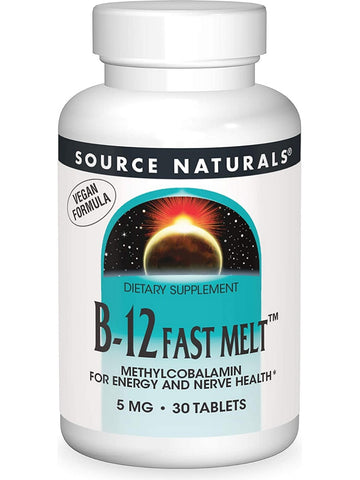 Source Naturals, Vitamin B-12 5 mg 30 Fast Melt™, 30 tablets