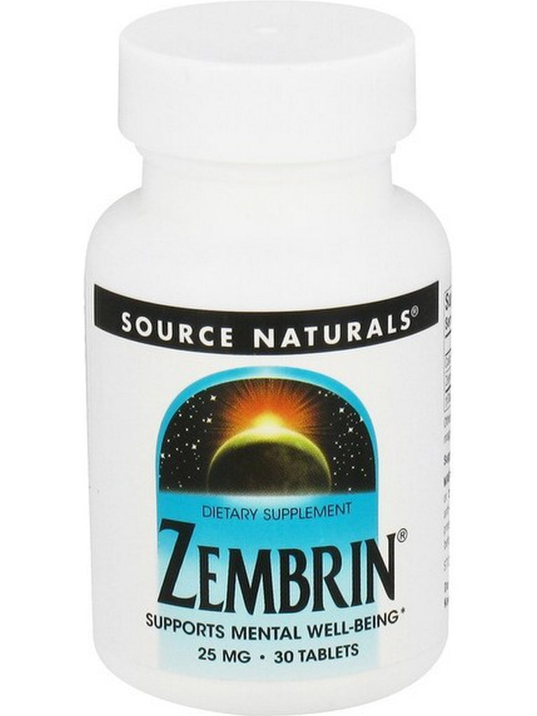 Source Naturals, Zembrin 25 mg, 30 tablets
