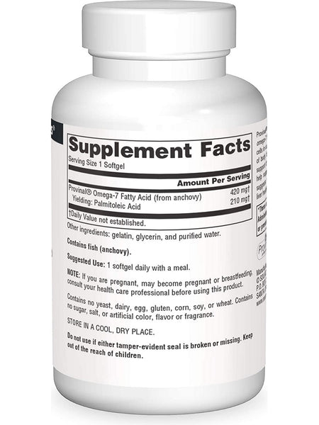 Source Naturals, Provinal® Omega-7, 60 softgels