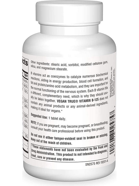 Source Naturals, Vegan True® B-125 125 mg, 60 tablets