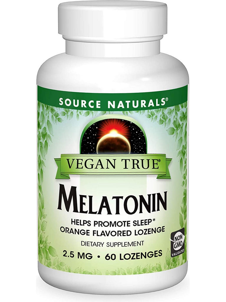Source Naturals, Vegan True® Melatonin 2.5 mg, Orange, 60 lozenges
