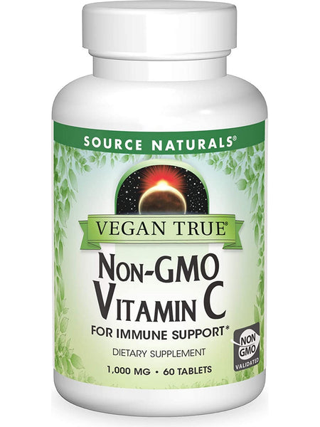 Source Naturals, Vegan True® Non-GMO Vitamin C 1000 mg, 60 tablets