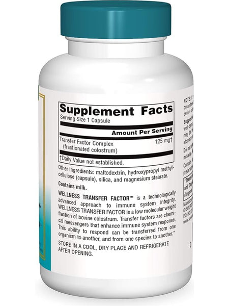 Source Naturals, Wellness Transfer Factor™ 125 mg, 30 vegi capsules
