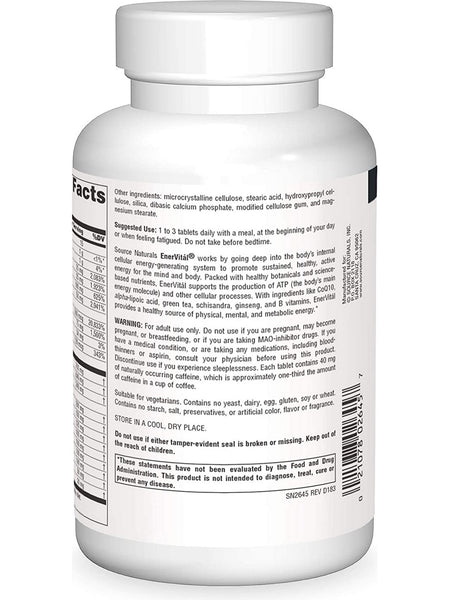 Source Naturals, EnerVital®, 120 tablets